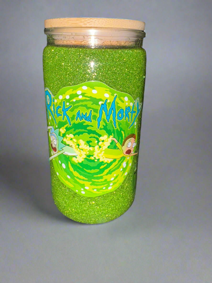 rick and morty snowglobe tumbler