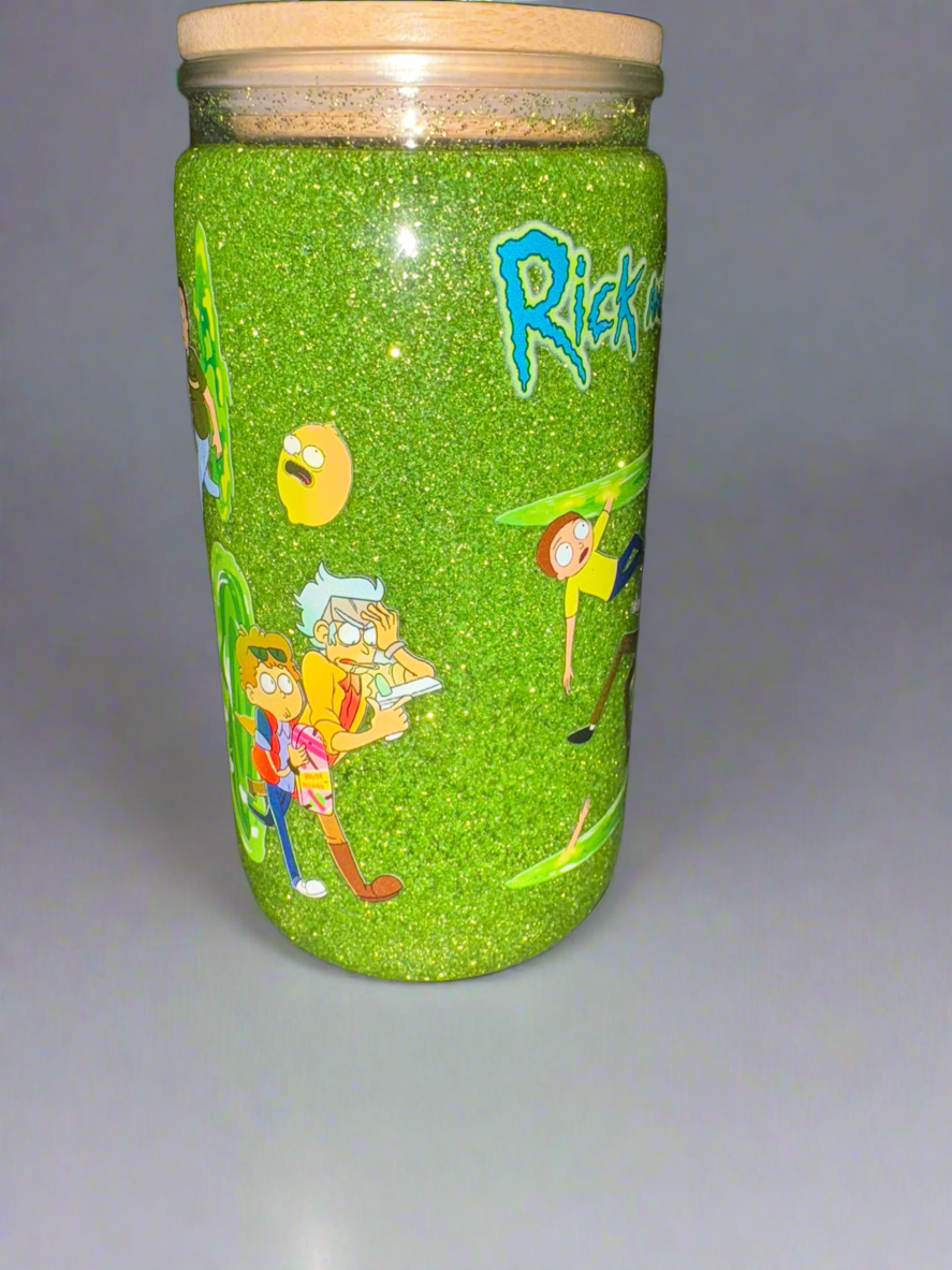 rick and morty snowglobe tumbler