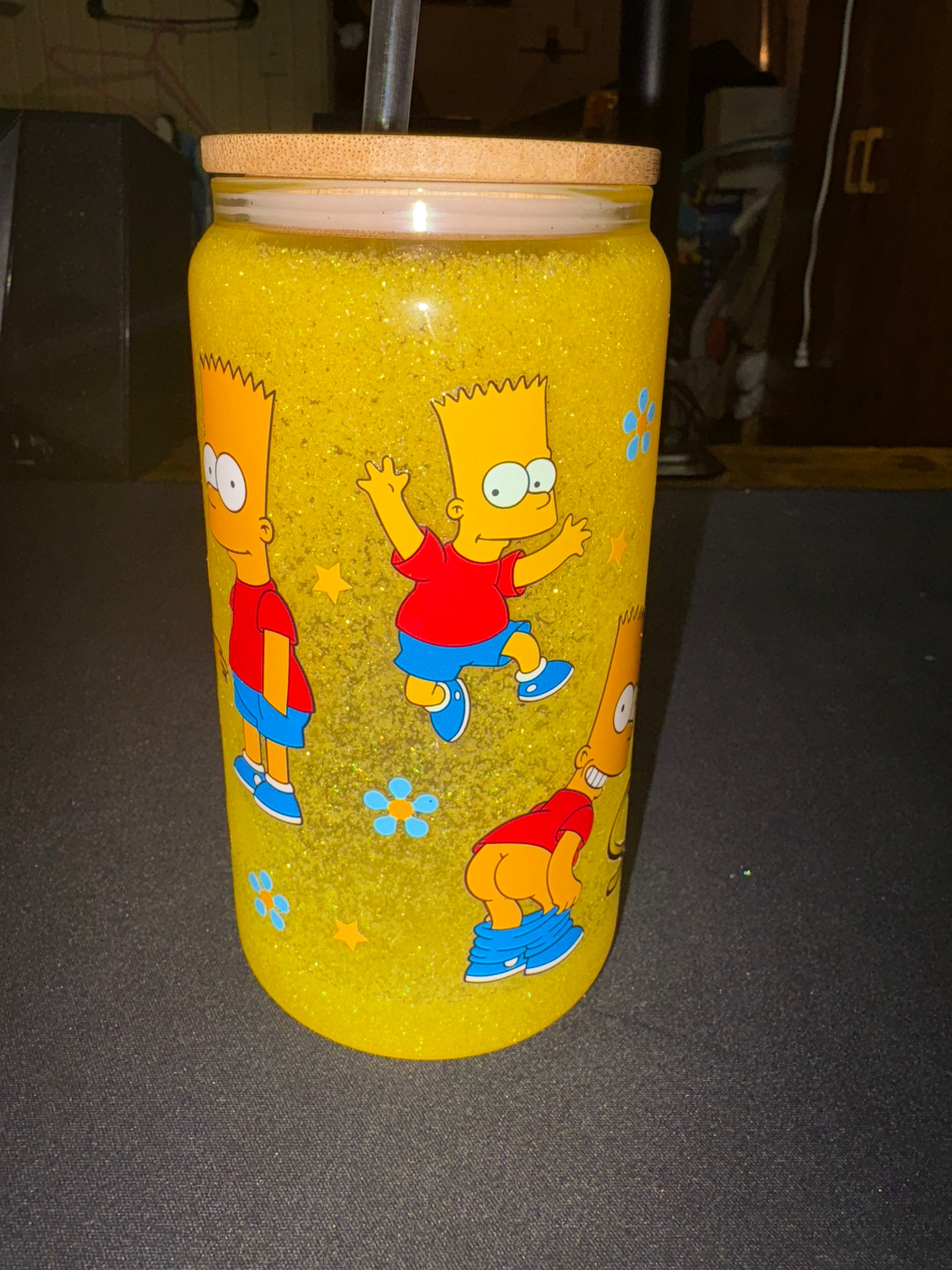 simpsons snowglobe tumbler