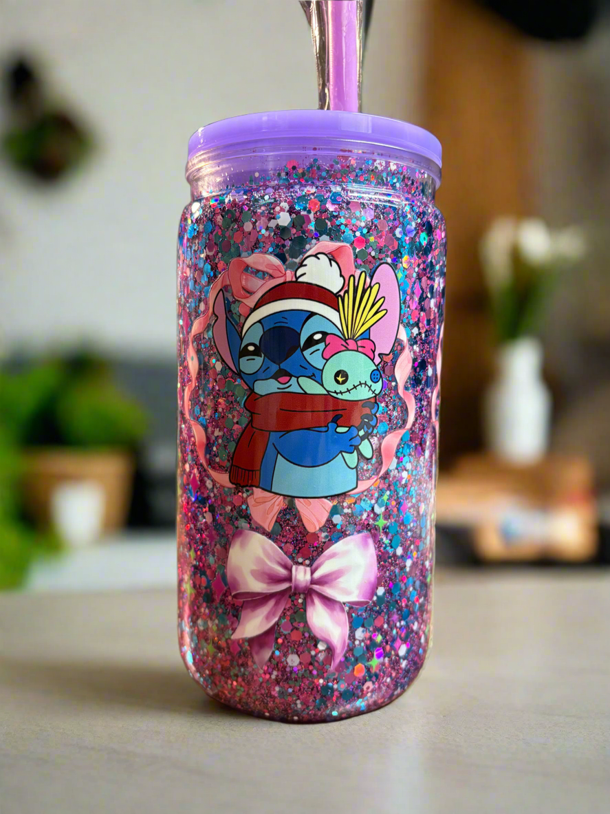 lilo and stitch snow globe tumbler